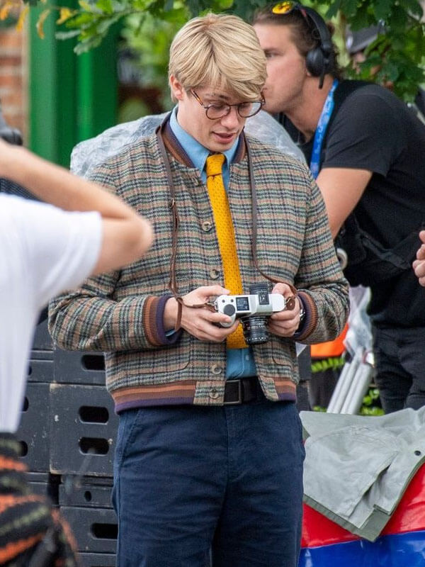 Nicholas Galitzine Three Bags Full: A Sheep Detective Brown Plaid Jacket