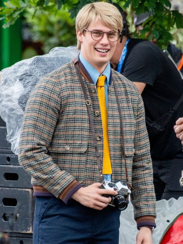 Nicholas Galitzine Three Bags Full: A Sheep Detective Brown Plaid Jacket