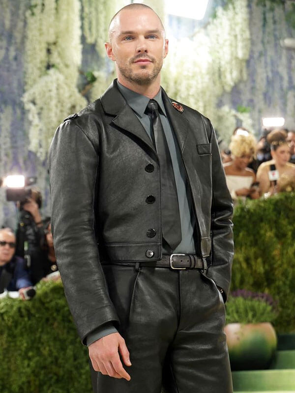 Nicholas Hoult Met Gala 2026 Black Leather Jacket