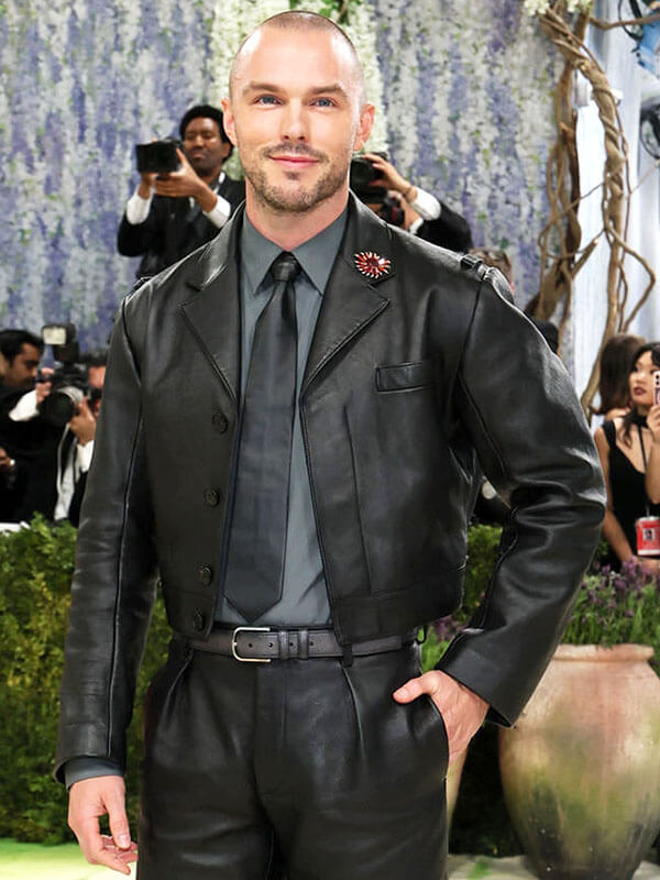 Nicholas Hoult Met Gala 2026 Black Leather Jacket