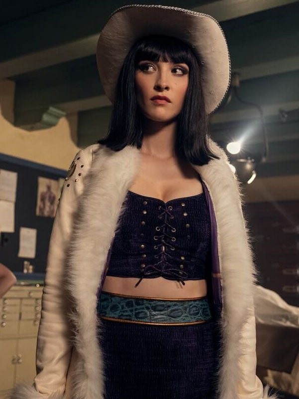 Nico Robin One Piece Season 02 White Leather Coat