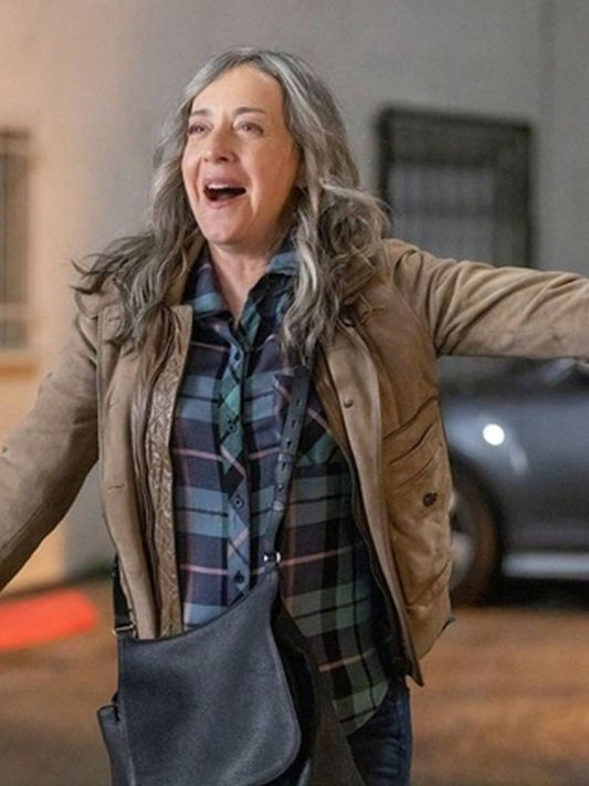 Nina Daniels Hacks Season 02 Brown Suede Jacket