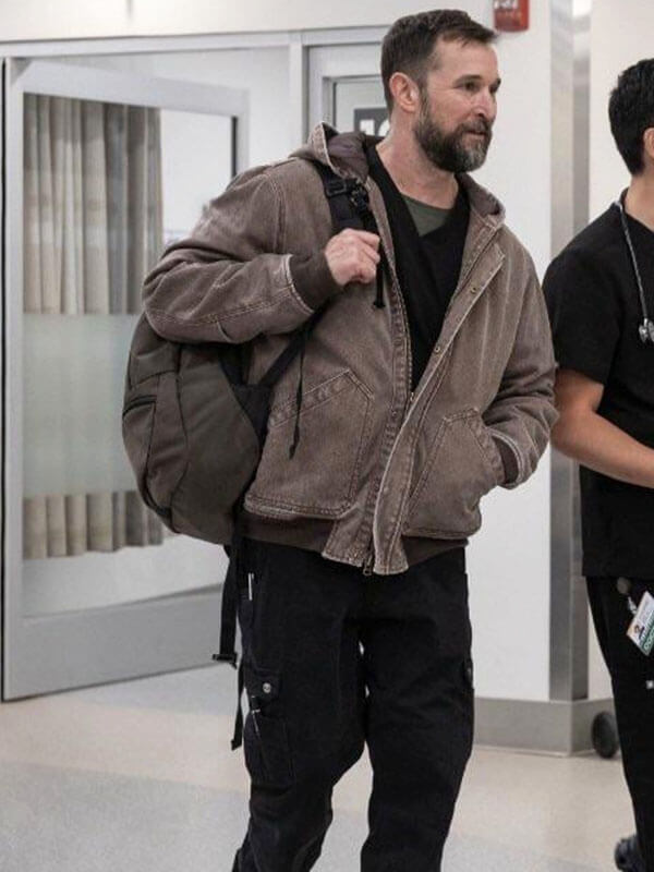 Noah Lyle The Pitt Season 02 Brown Bomber Jacket