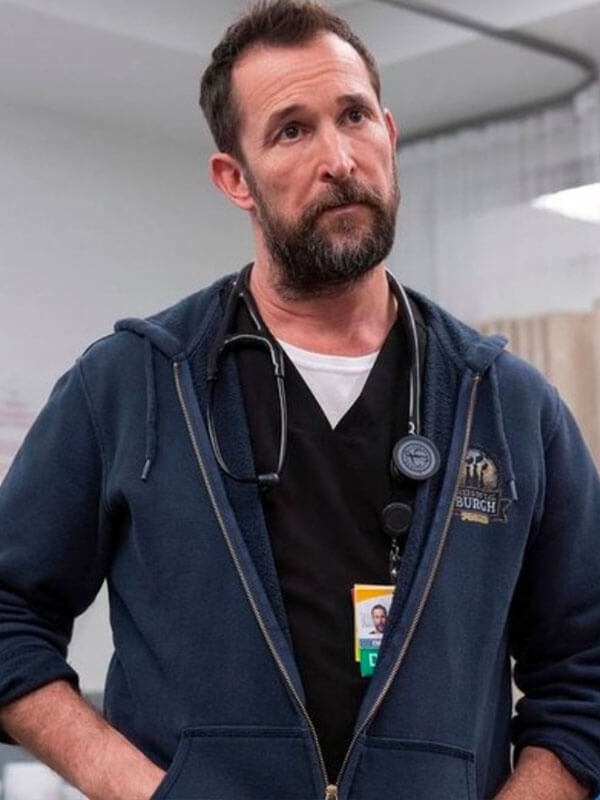 Noah Wyle The Pitt Season 01 Bue Fleece Jacket