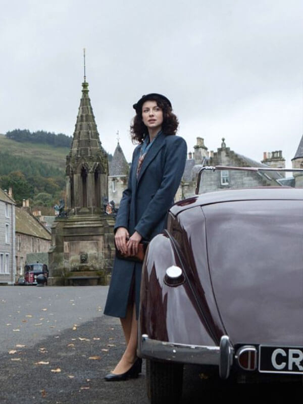 Outlander Claire Fraser Grey Wool Coat