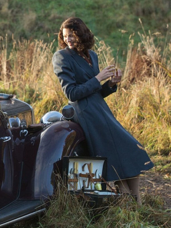 Outlander Claire Fraser Grey Wool Coat