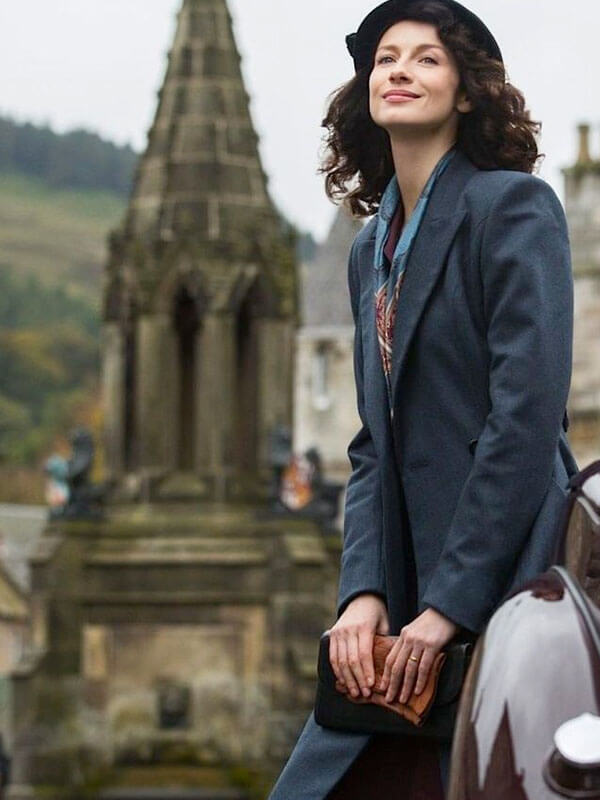Outlander Claire Fraser Grey Wool Coat
