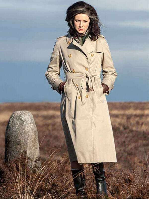 Outlander Claire Fraser White Wool Coat