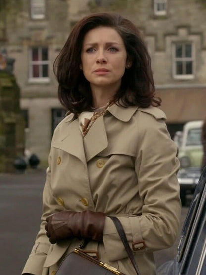 Outlander Claire Fraser White Wool Coat