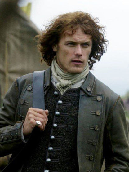 Outlander Jamie Fraser Brown leather Jacket.