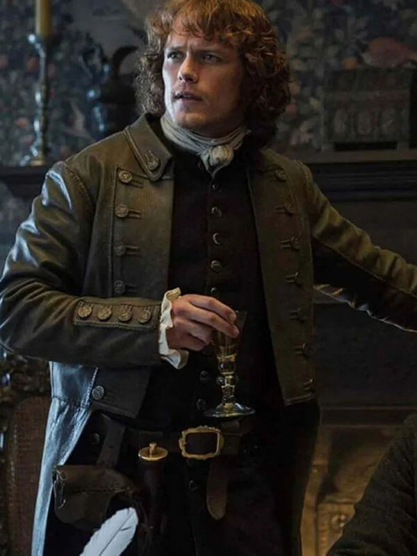 Outlander Jamie Fraser Brown leather Jacket.