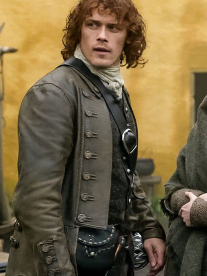 Outlander Jamie Fraser Brown leather Jacket