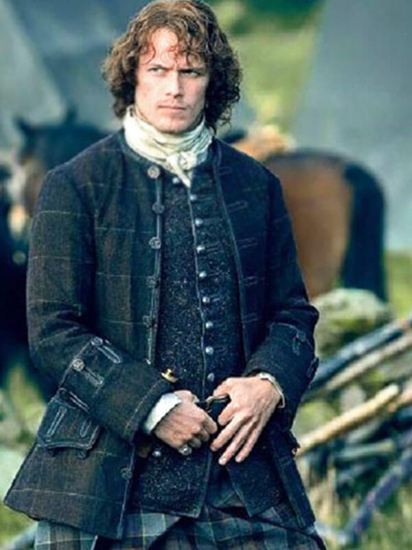 Outlander Jamie Fraser Brown Wool Jacket.