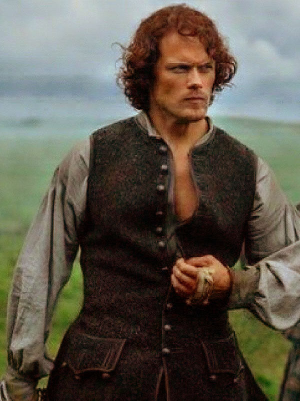 Outlander Jamie Fraser Brown Wool Vest.
