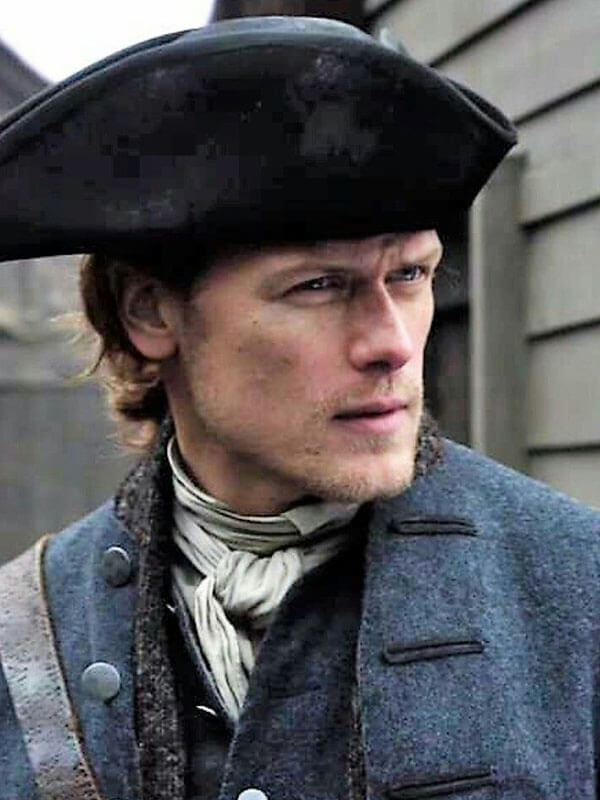 Outlander Jamie Fraser Grey Wool Coat.