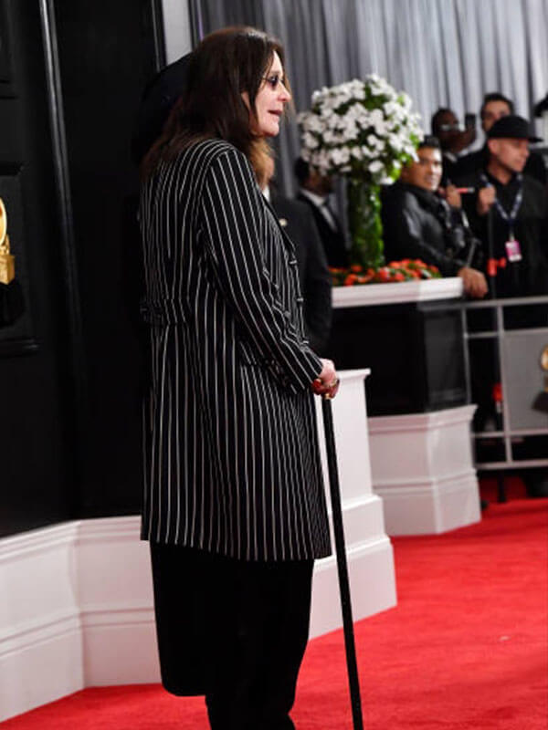 Ozzy Osbourne Grammy's Black Coat With Stripes