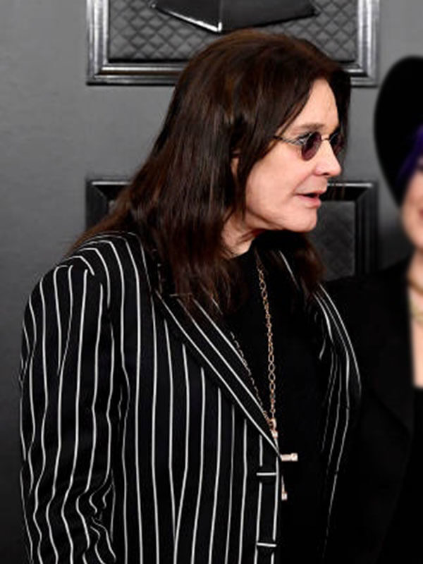 Ozzy Osbourne Grammy's Black Coat With Stripes