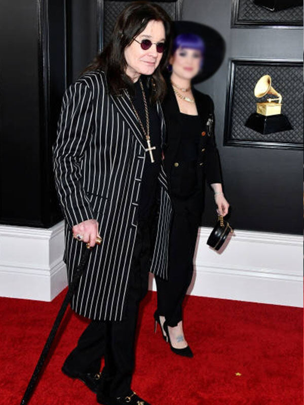 Ozzy Osbourne Grammy's Black Coat With Stripes