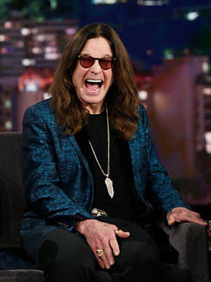 Ozzy Osbourne Jimmy Kimmel Show Teal Coat.