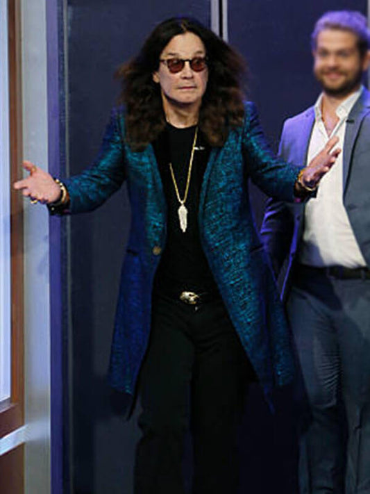 Ozzy Osbourne Jimmy Kimmel Show Teal Coat.