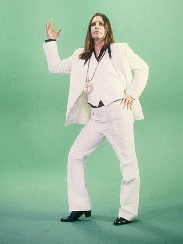 Ozzy Osbourne Lester Cohen Archive White Three Piece Suit