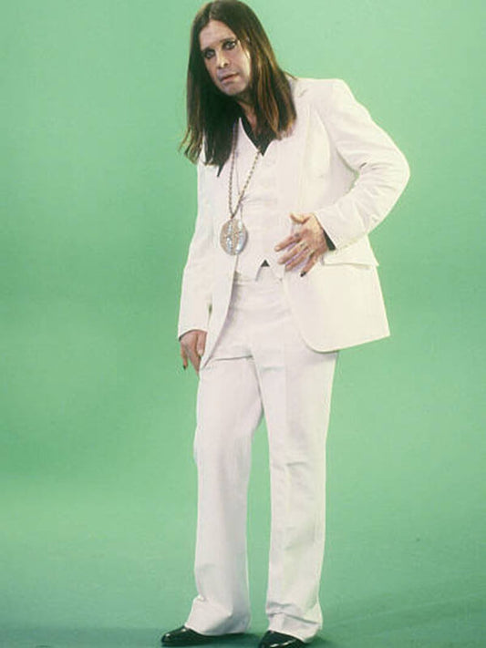 Ozzy Osbourne Lester Cohen Archive White Three Piece Suit