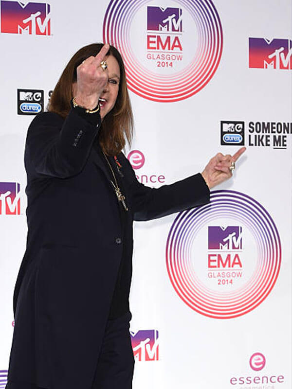 Ozzy Osbourne MTA Awards Black Coat.