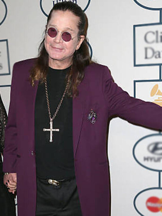 Ozzy Osbourne Pre-Grammy's Gala Purple Coat