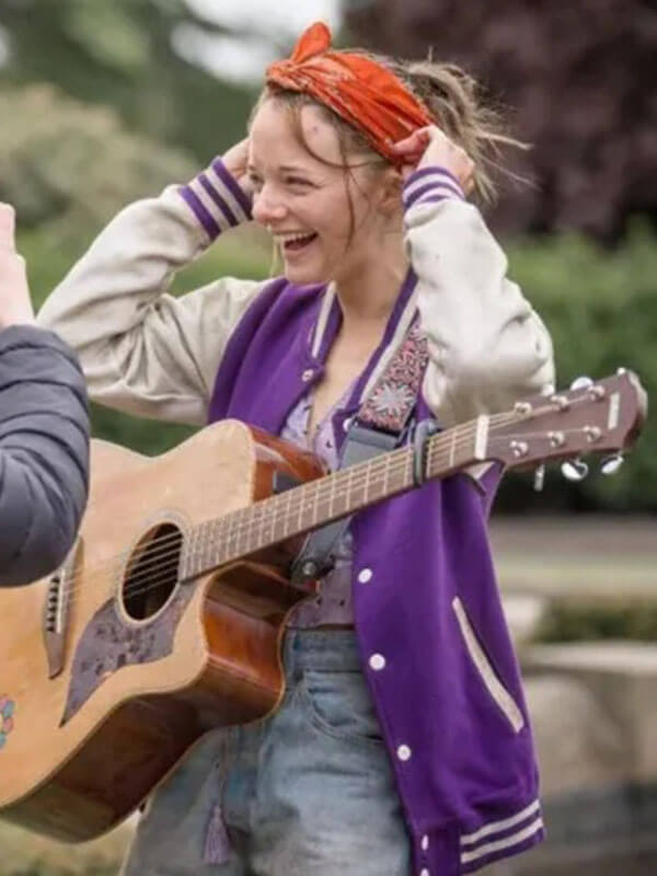 Paige Greene Run Away Season 01 Purple Varsity Jacket 