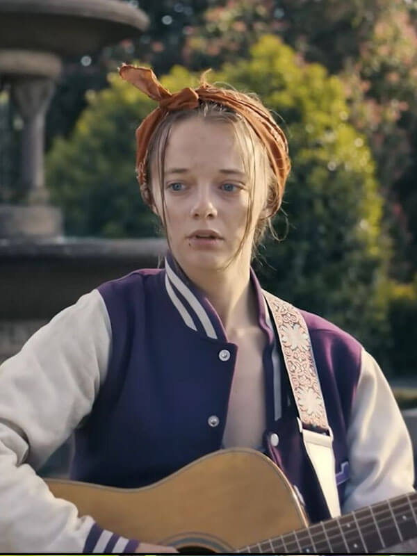 Paige Greene Run Away Season 01 Purple Varsity Jacket 