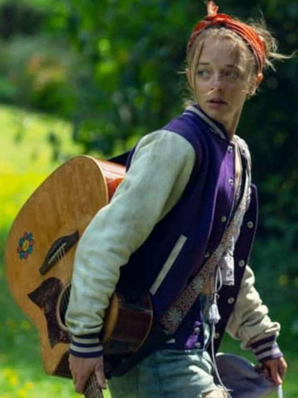 Paige Greene Run Away Season 01 Purple Varsity Jacket 