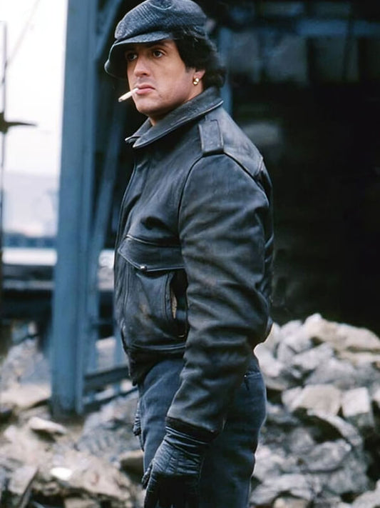  Paradise Alley 1978 Sylvester Stallone Black Leather Jacket
