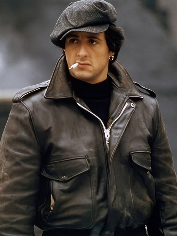  Paradise Alley 1978 Sylvester Stallone Black Leather Jacket