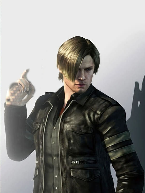 Leon Scott Kennedy Resident Evil 6 Black Leather Jacket