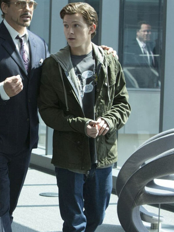 Peter Parker Spiderman Homecoming Green Cotton Jacket