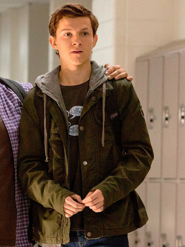 Peter Parker Spiderman Homecoming Green Cotton Jacket