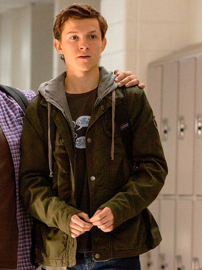 Peter Parker Spiderman Homecoming Green Cotton Jacket