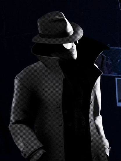 Peter Parker Spiderman Into The Spiderverse Black Long Trench Coat