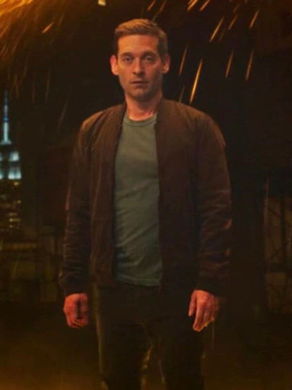 Peter Parker Spiderman No Way Home Brown Bomber Jacket