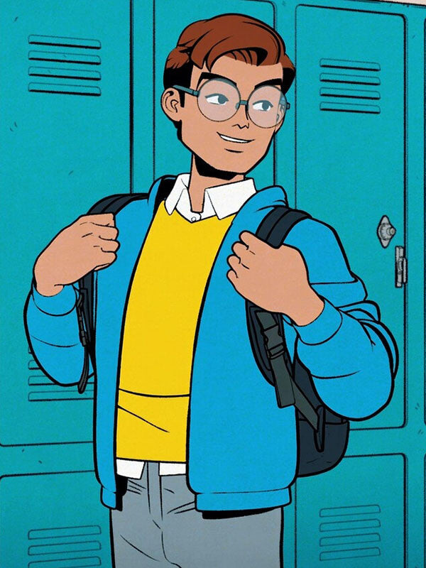 Peter Parker Your Friendly NeighborHood Spiderman Blue Bomber Jacket