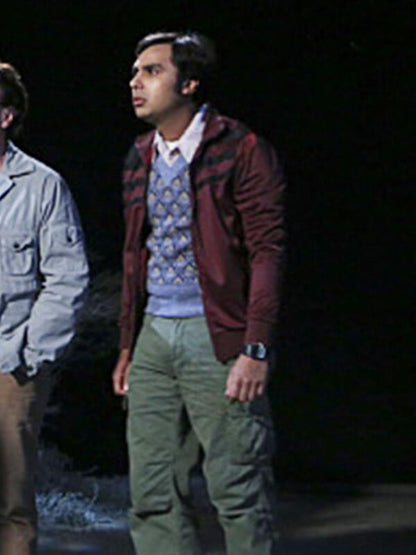 Raj Koothrappail Big Bang Theory Season 03 Maroon Atletic Jacket
