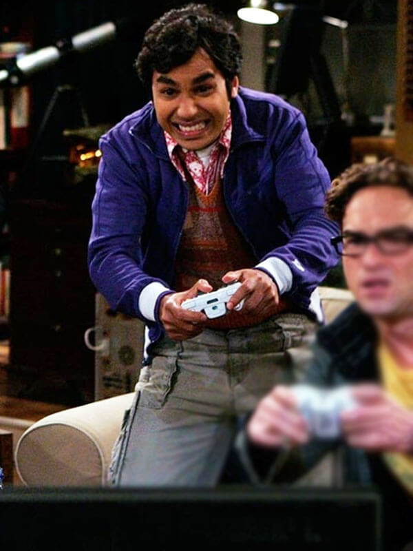 Raj Koothrappali Big Bang Season 01 Purple Track Jacket