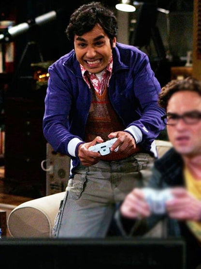 Raj Koothrappali Big Bang Season 01 Purple Track Jacket