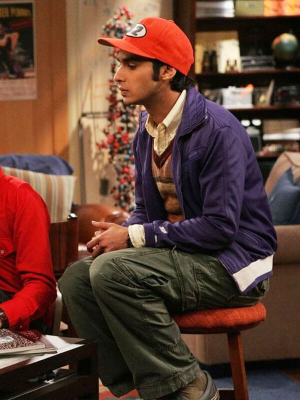 Raj Koothrappali Big Bang Season 01 Purple Track Jacket