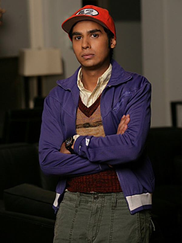 Raj Koothrappali Big Bang Season 01 Purple Track Jacket