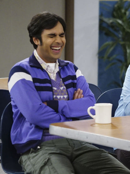 Raj Koothrappali Big Bang Theory Season 03 Purple Zip Up Jacket