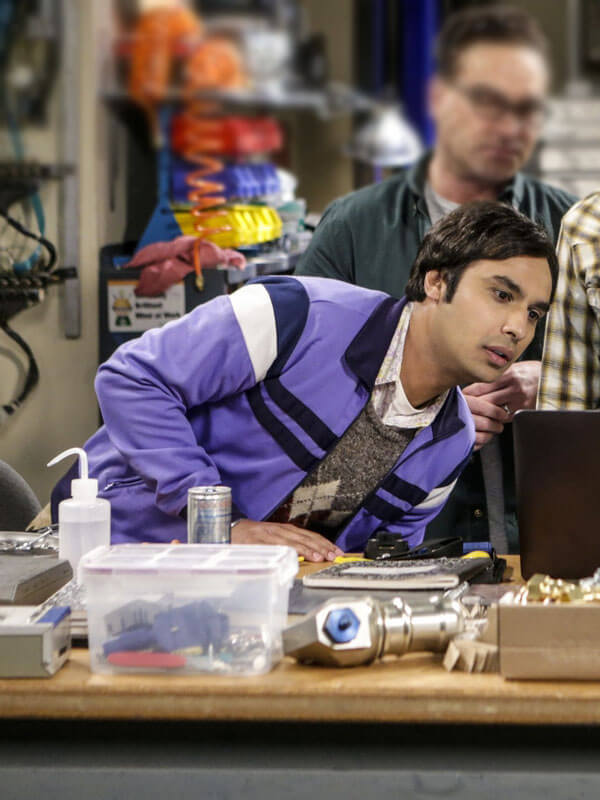 Raj Koothrappali Big Bang Theory Season 03 Purple Zip Up Jacket