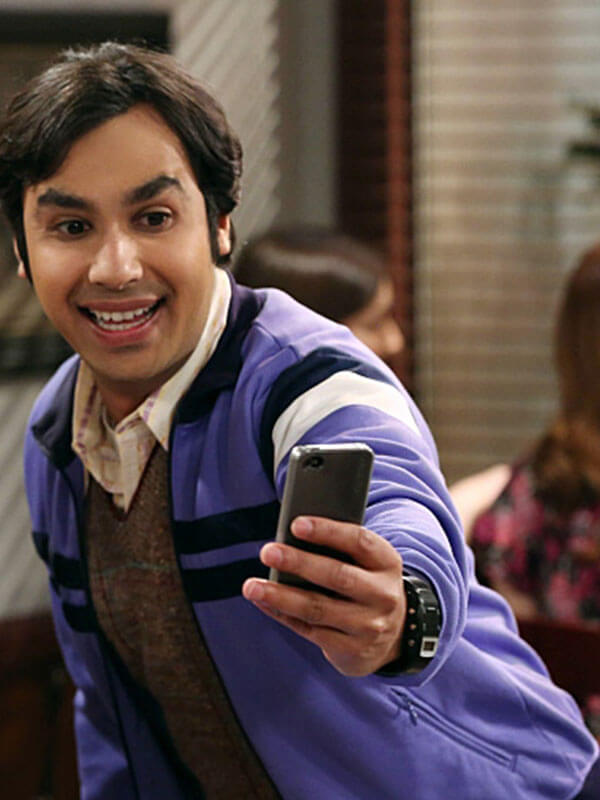 Raj Koothrappali Big Bang Theory Season 03 Purple Zip Up Jacket