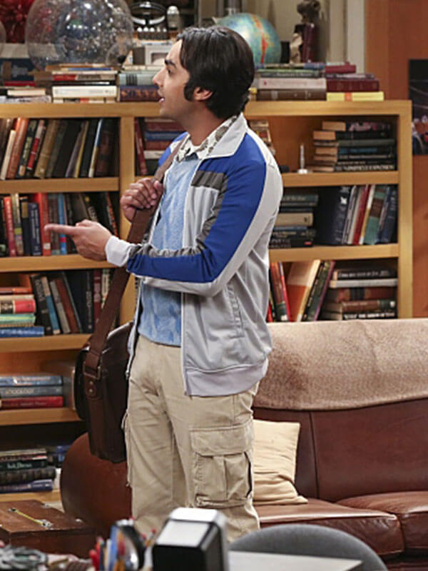 Raj Koothrappali Big Bang Theory Season 03 White Track Jacket
