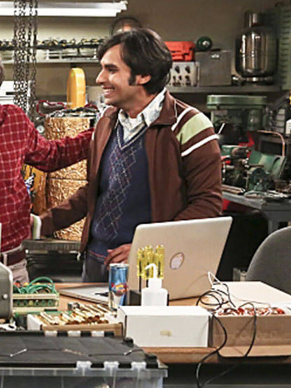 Raj Koothrappali Big Bang Theory Season 04 Brown Atletic Jacket